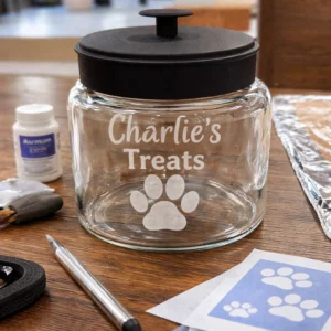 the little making place Glass Etched Treat Jar Workshop