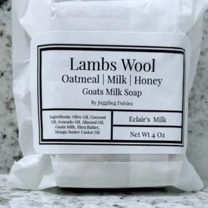 the little making place lambs wool soap bar