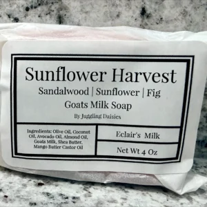 the little making place sunflower harvest goat milk soap bar